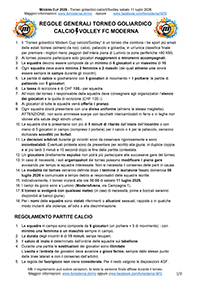 Modern Cup 2026 il regolamento